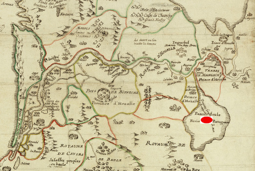 Carte Sénégal 1690