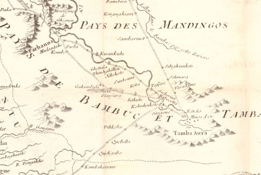 Carte Sénégal 1716 de la Falémé par Compagnon
