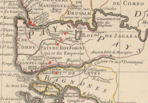 Carte de l'Afrique française ou du Sénégal - Guillaume Delisle (Gallica-BNF)