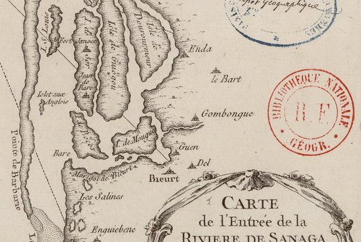 Carte 1740 du Sénégal (Source Gallica - BNF)