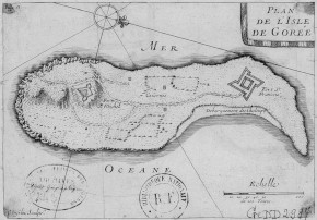 Carte de l'île de Gorée en 1750 C. Inselin