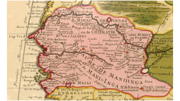 Carte Sénégal 1707 Delisle