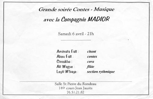 Programme Festival Art du Récit 1996