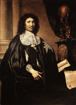 Portrait de Jean-Baptiste Colbert , par Claude Lefebvre, huile, 1,38 x 1,13 m. 1663. Musée du Louvre, Paris, France. Cliché: Musées nationaux, Paris