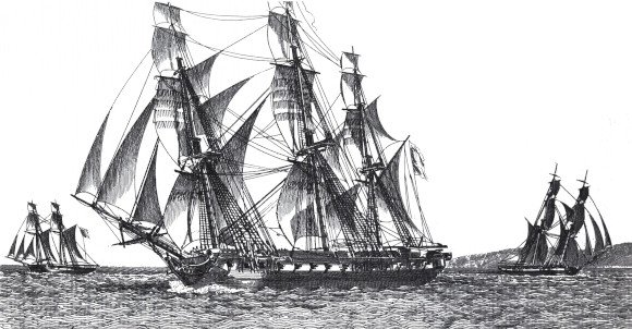 Frégate la Méduse gravure de Jean-Jérôme Baugean